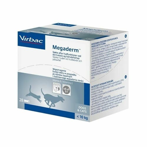 Virbac Megaderm Omega kapsulas ādai un apmatojumam suņiem un kaķiem līdz 10 kg N28